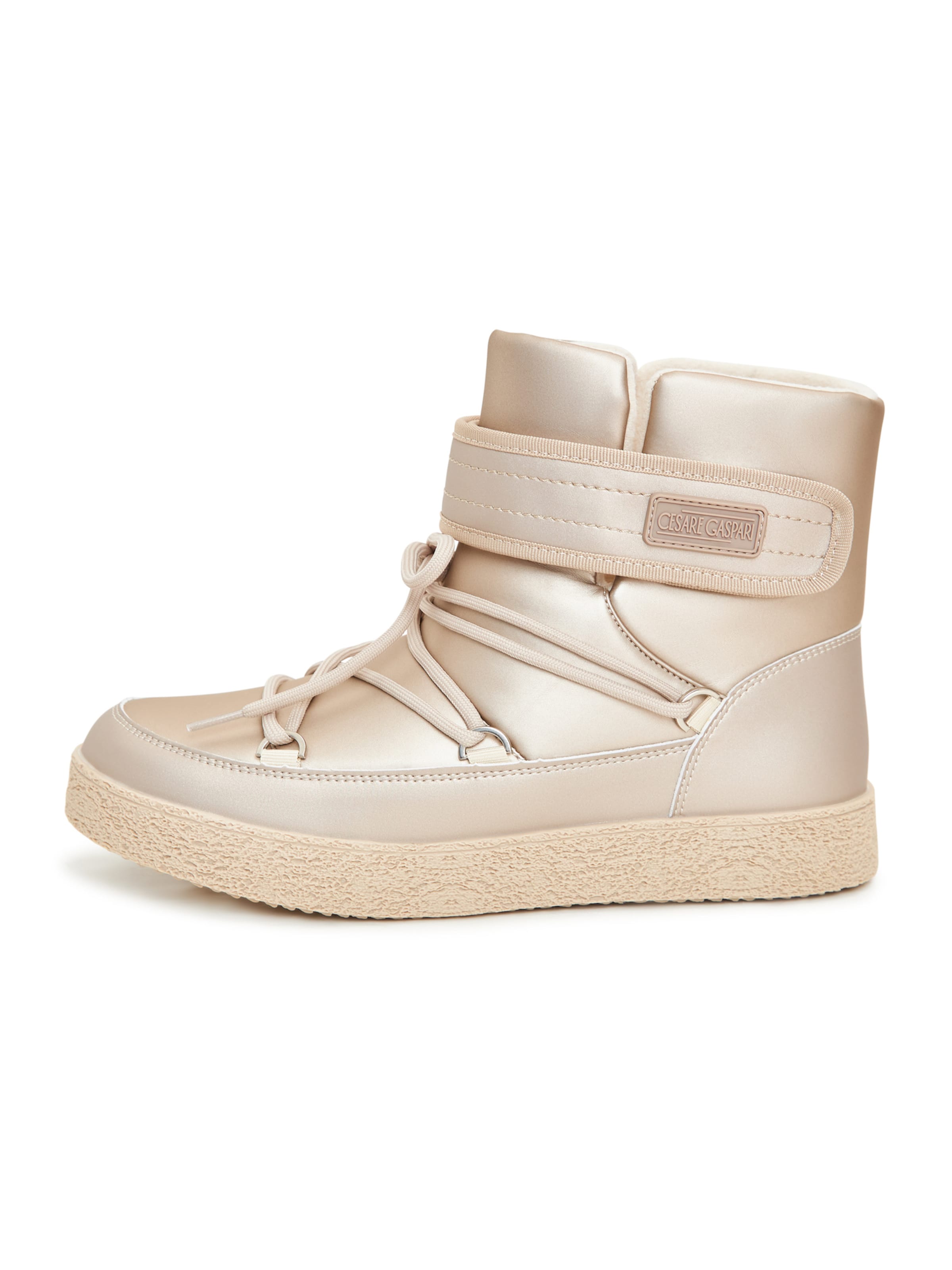 CESARE GASPARI Snow boots in Beige: front