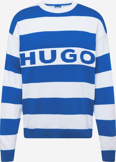 HUGO Пуловер 'Sobueh' в нейви синьо / бяло, Преглед на продукта