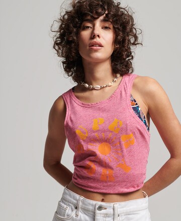 Superdry Top 'Vintage Nostalgia' in Pink