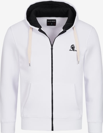 Rock Creek Zip-Up Hoodie in White: front