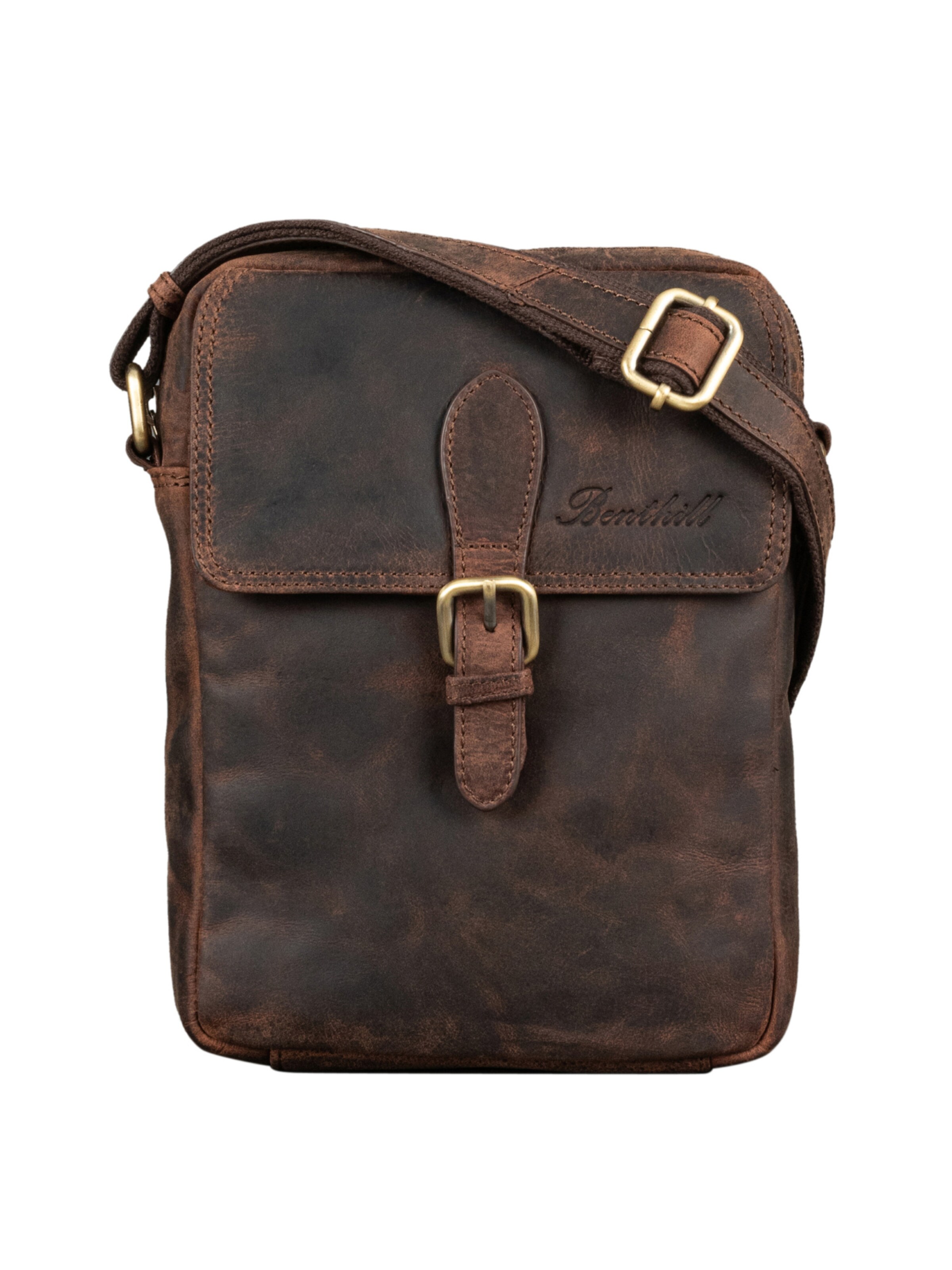 Benthill Crossbody Bag in Brown: front