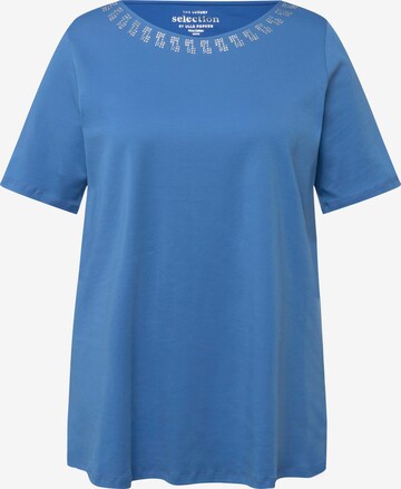 T-shirt Ulla Popken en bleu : devant