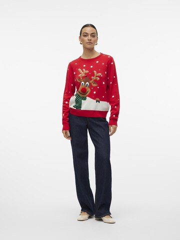 VERO MODA Sweater 'SNOWY' in Red