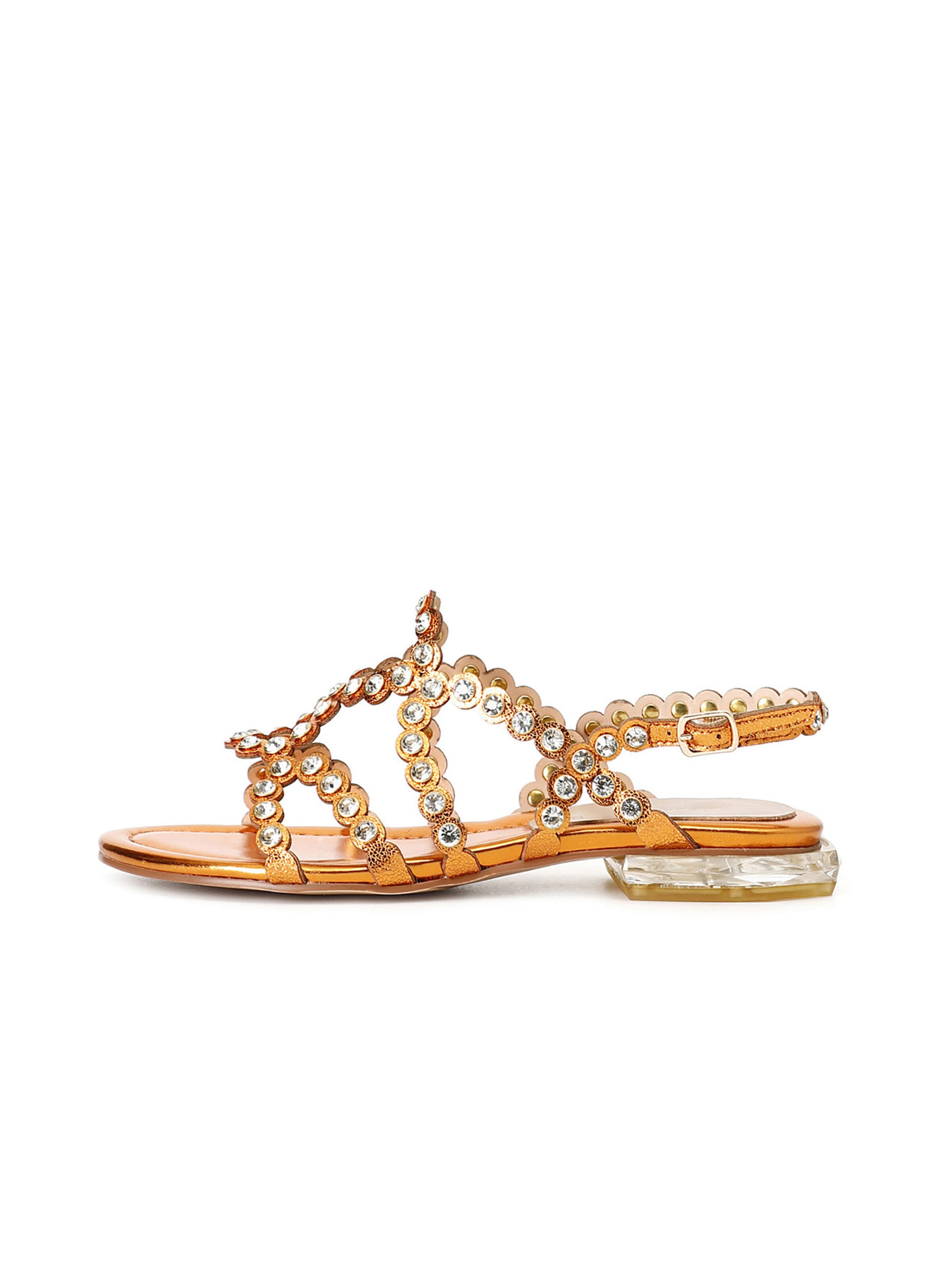 Sandalo di CAFè NOIR in arancione: frontale