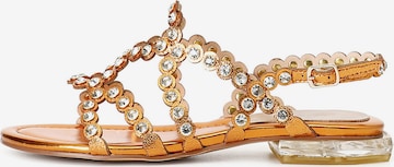 Sandalo di CAFè NOIR in arancione: frontale