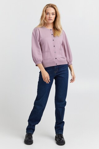 PULZ Jeans - Casaco de malha em roxo