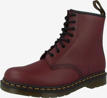 Ghete cu șireturi 'Eye Boot Smooth' de la Dr. Martens pe roșu: față