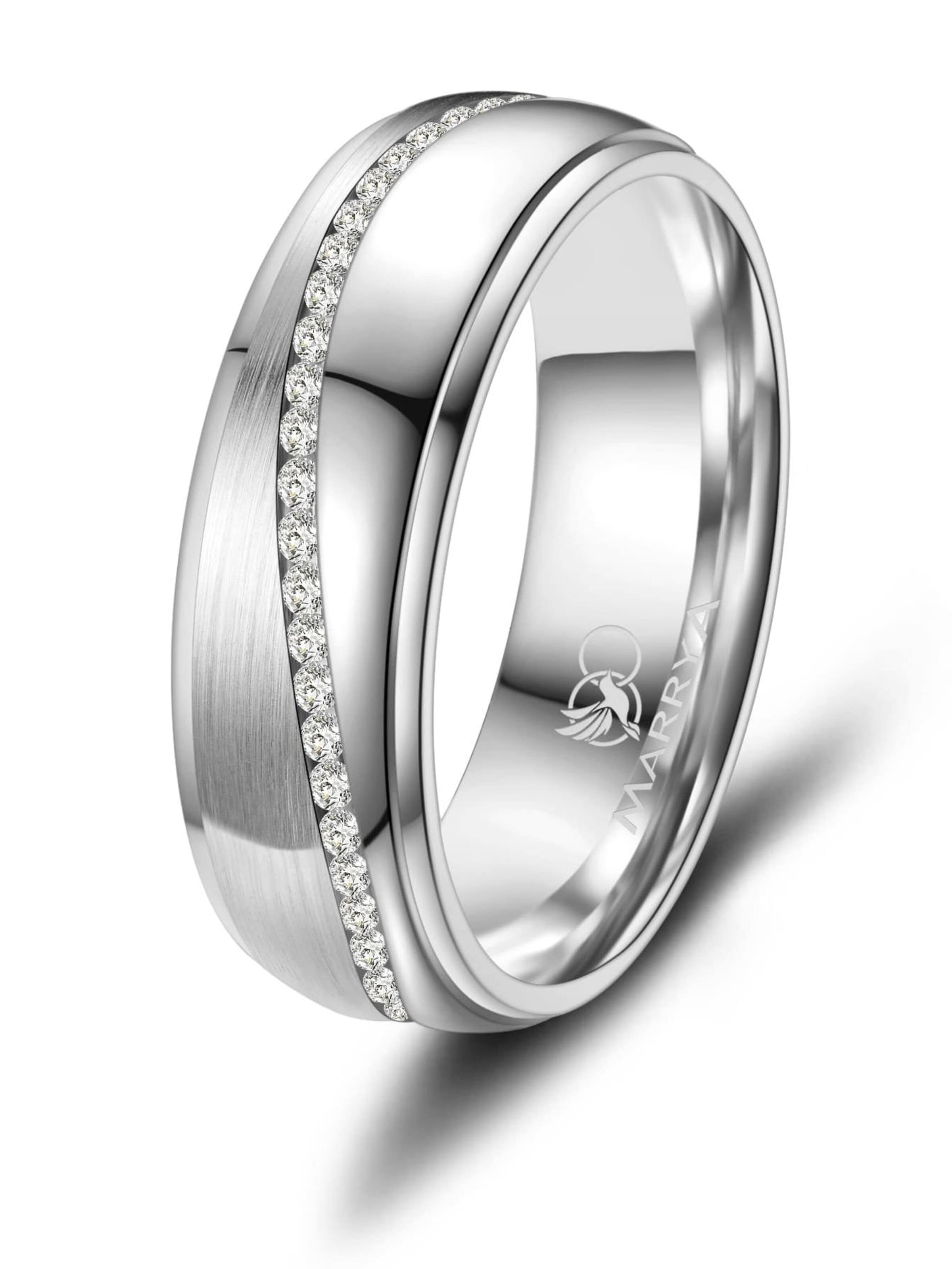 MARRYA Ring 'MARRYA ES-26 Ehering aus Edelstahl - Silberfarben' i silver