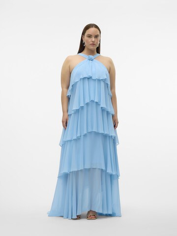 Vero Moda Curve Jurk 'VMFelicia' in Blauw: voorkant