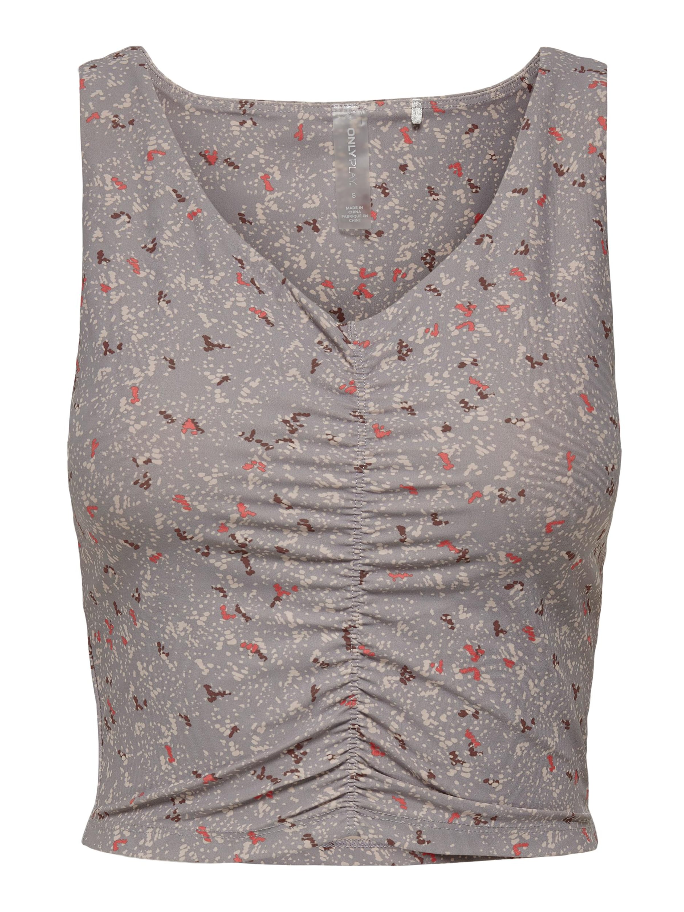 ONLY PLAY Športový top - Sivá: predná strana