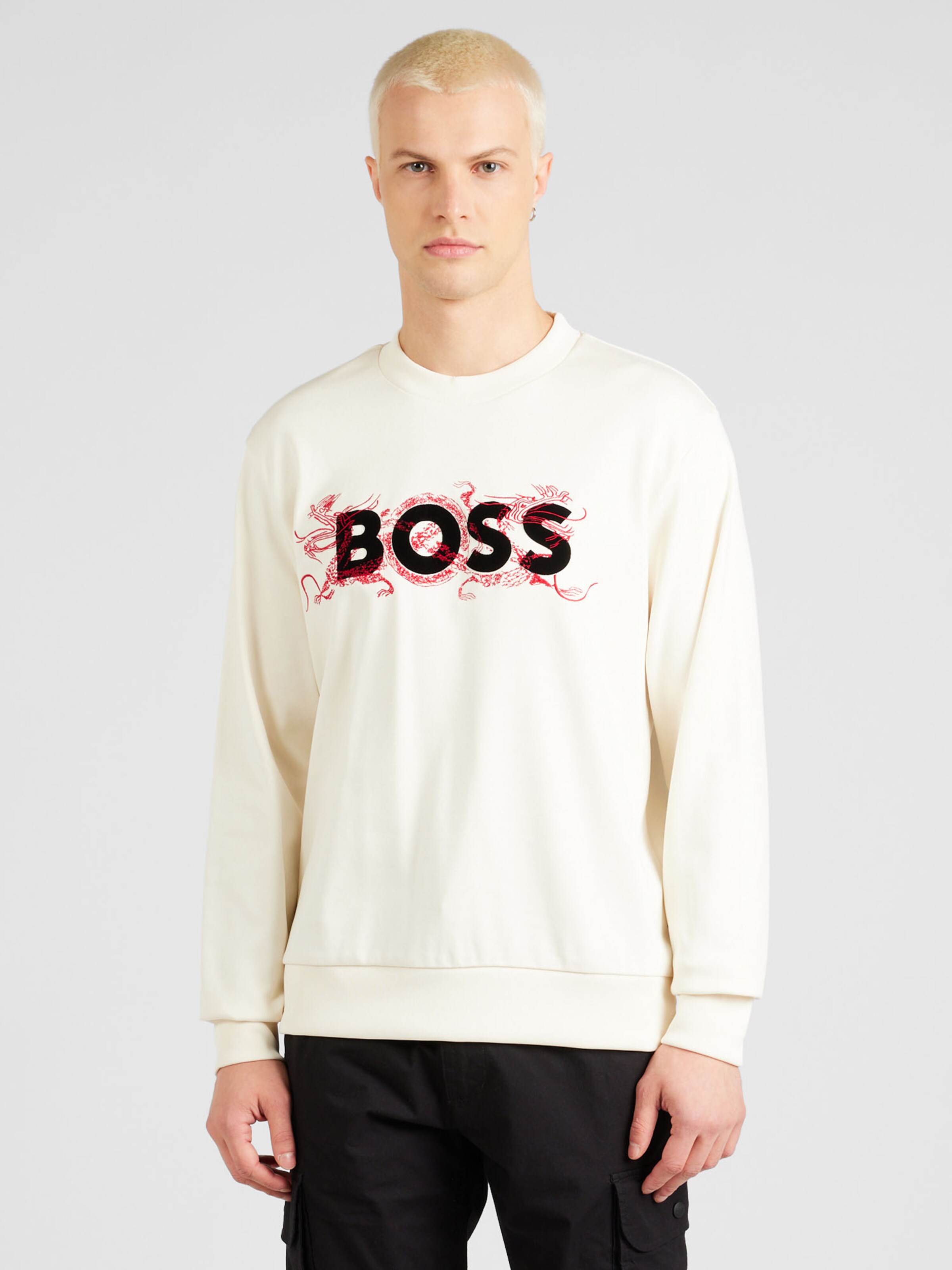 BOSS Black Sweatshirt Soleri119 in Wei ABOUT YOU
