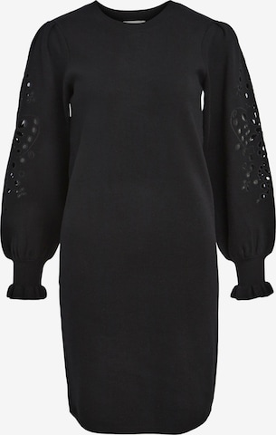 OBJECT Knitted dress 'Reynard' in Black: front