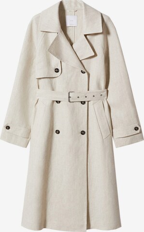 MANGO Summer Coat in Grey: front