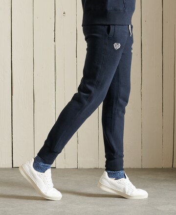 Superdry Tapered Hose 'Pride In Craft' in Blau