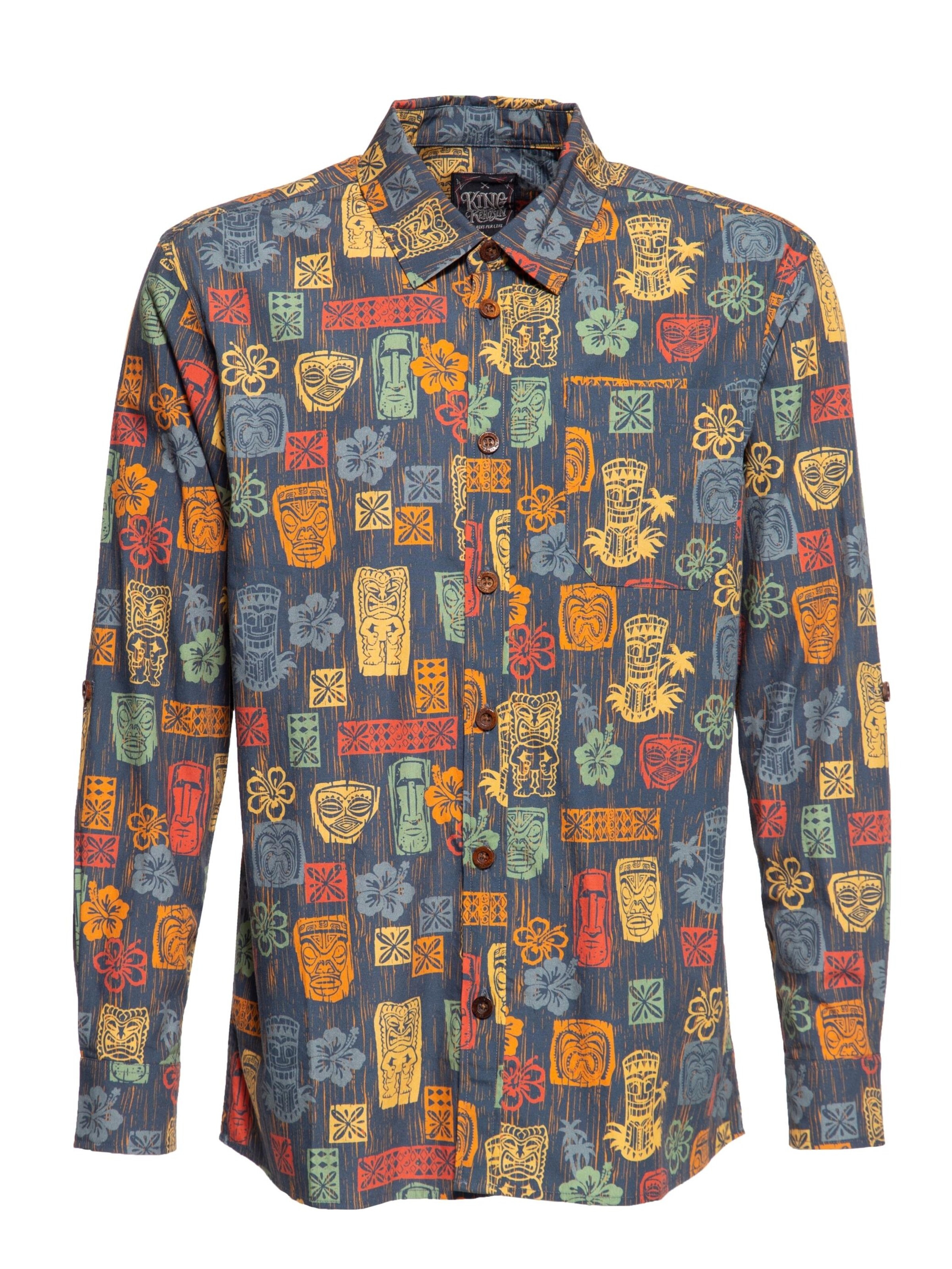 King Kerosin Button Up Shirt 'Tiki's' in Mixed colors, Item view