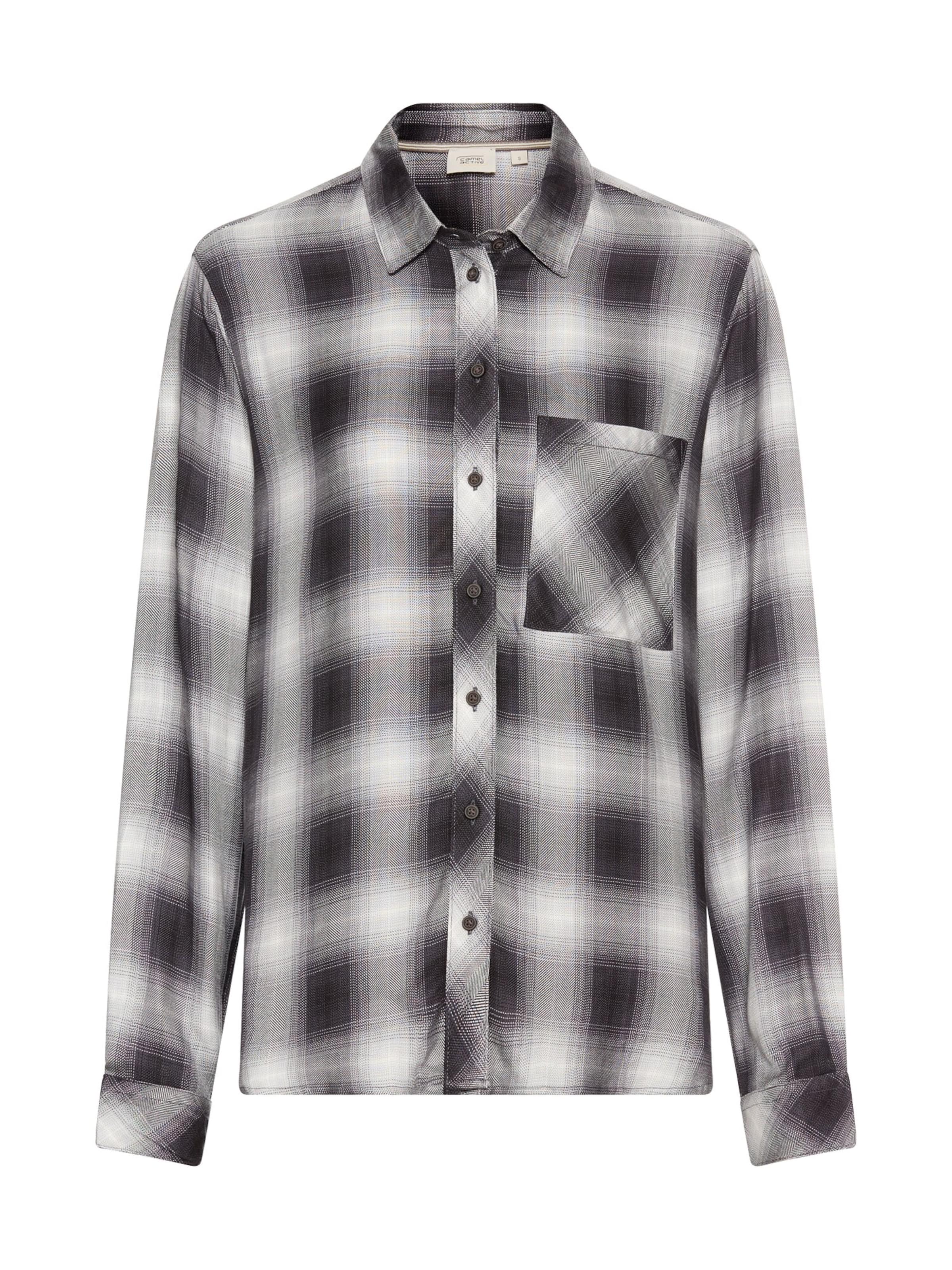 CAMEL ACTIVE Bluse aus reiner Viskose in Grau: Vorderseite