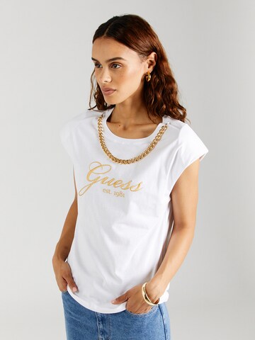 GUESS - Camiseta 'CRYSTAL' en blanco: frente