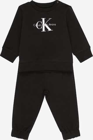 Calvin Klein Jeans Sweatsuit in Black: front