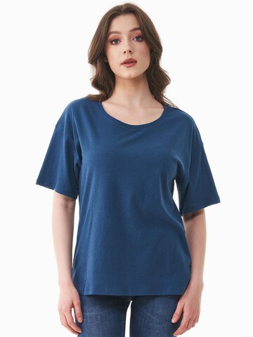 Organication T-Shirt in Blau: Vorderseite