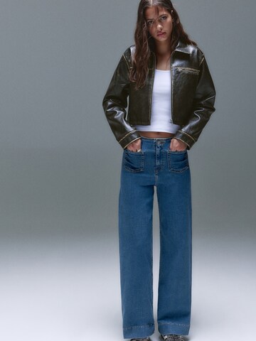 Pull&Bear Wide leg Jeans in Blue