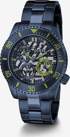 GUESS Analoog horloge ' AXLE ' in Blauw: voorkant