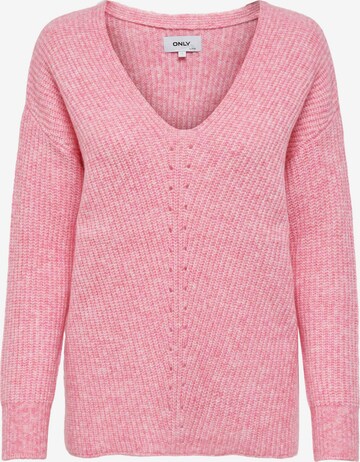 ONLY Пуловер 'AIRY' в розово: отпред