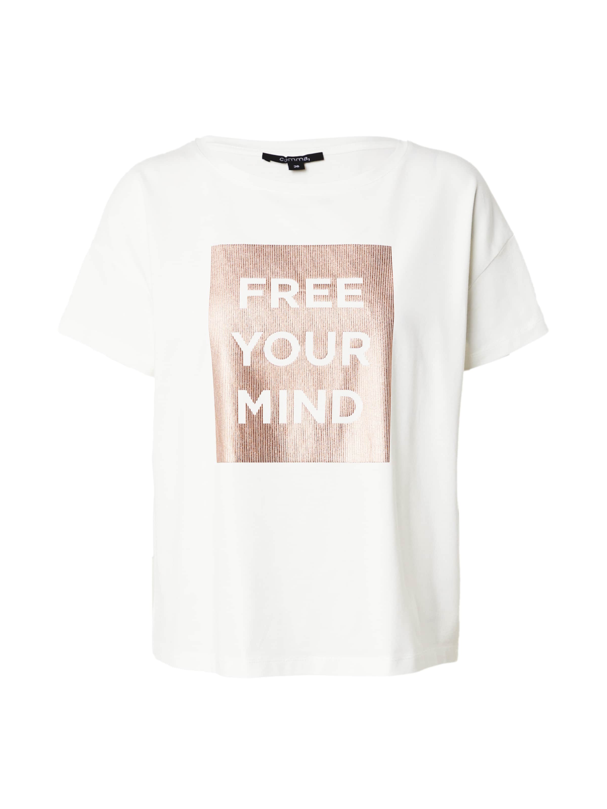 T-shirt COMMA en blanc : devant