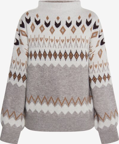 usha FESTIVAL Sweater 'Carnea' in Brown / mottled grey / Black / natural white, Item view