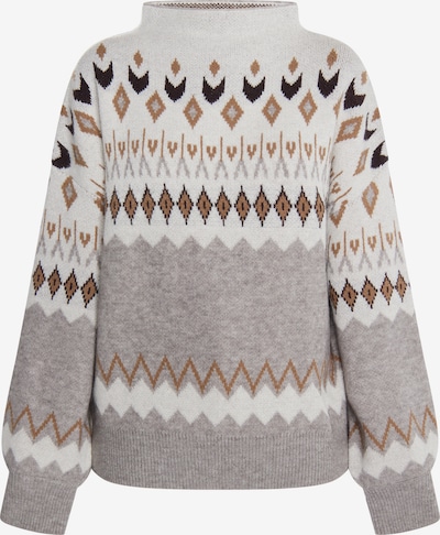 usha FESTIVAL Sweater 'Carnea' in Brown / mottled grey / Black / natural white, Item view