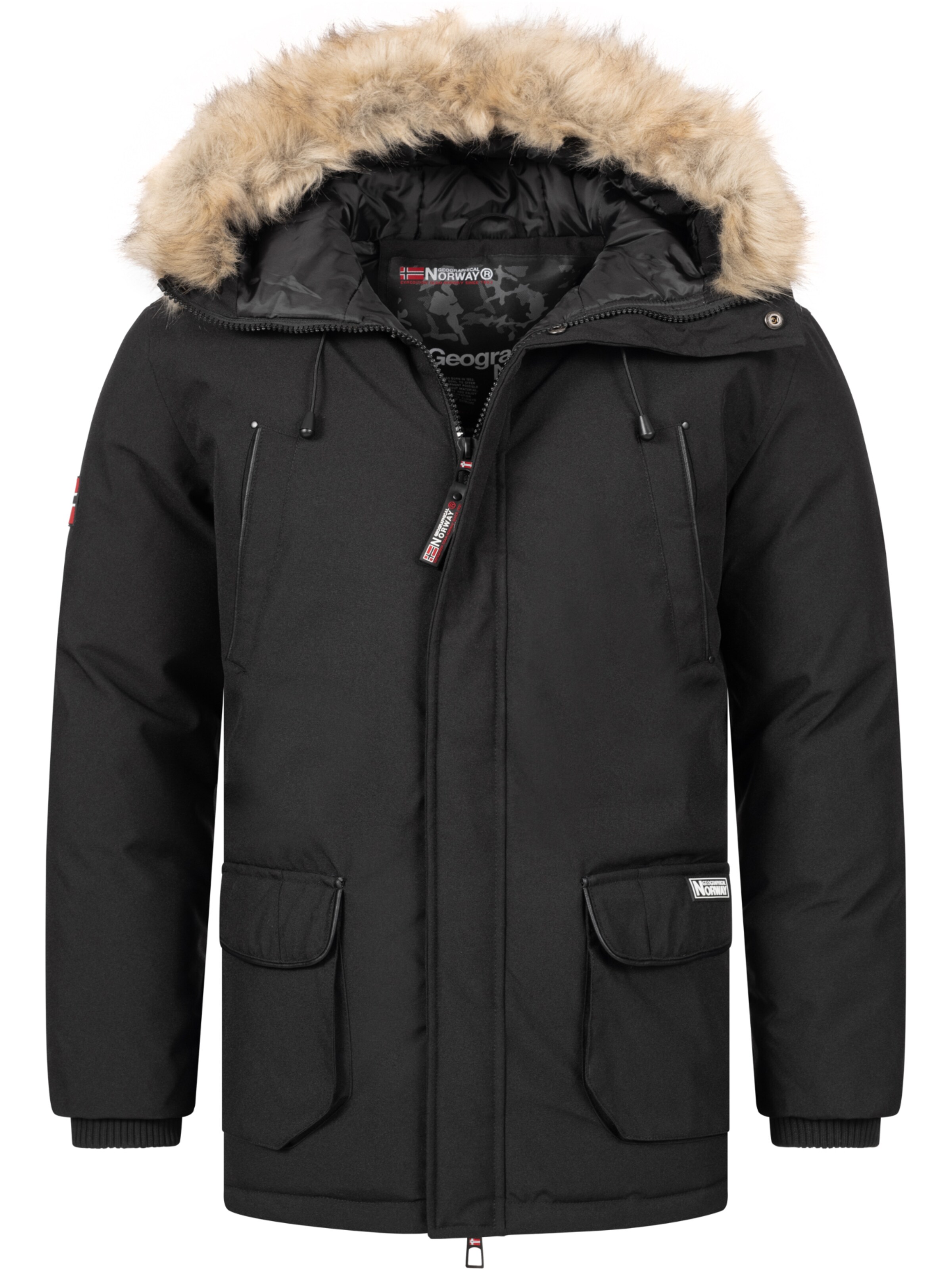 GEOGRAPHICAL NORWAY Weatherproof jacket in Black: front