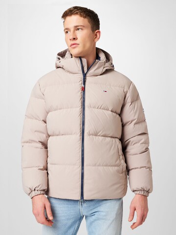 Tommy Jeans Vinterjakke i beige: forside