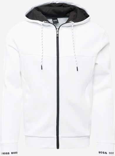 BOSS ATHLEISURE Tepláková bunda 'Saggy 1' - čierna / biela, Produkt