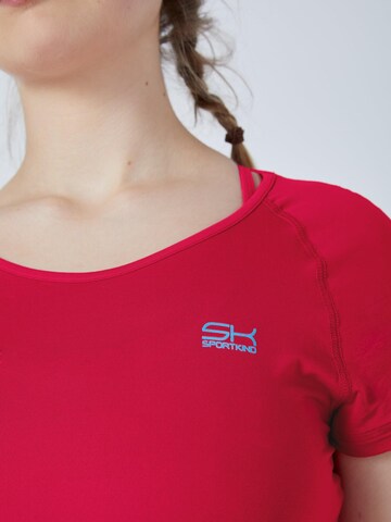 SPORTKIND Functioneel shirt 'Capsleeve' in Roze