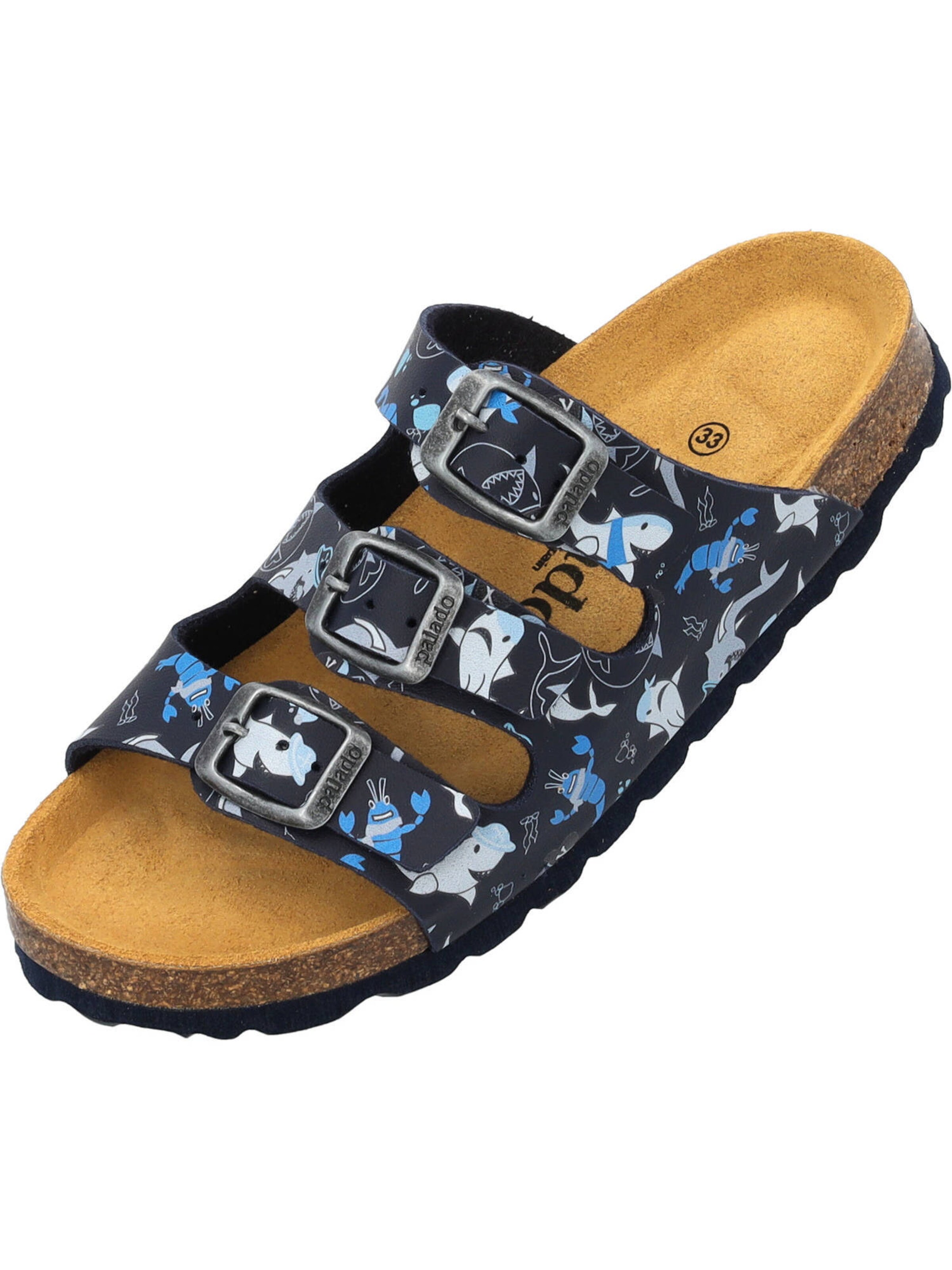 Palado Pantolette 'Capri' in Blau: Vorderseite