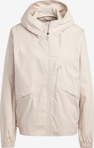 ADIDAS TERREX Outdoor Jacket 'Xploric' in Beige: front