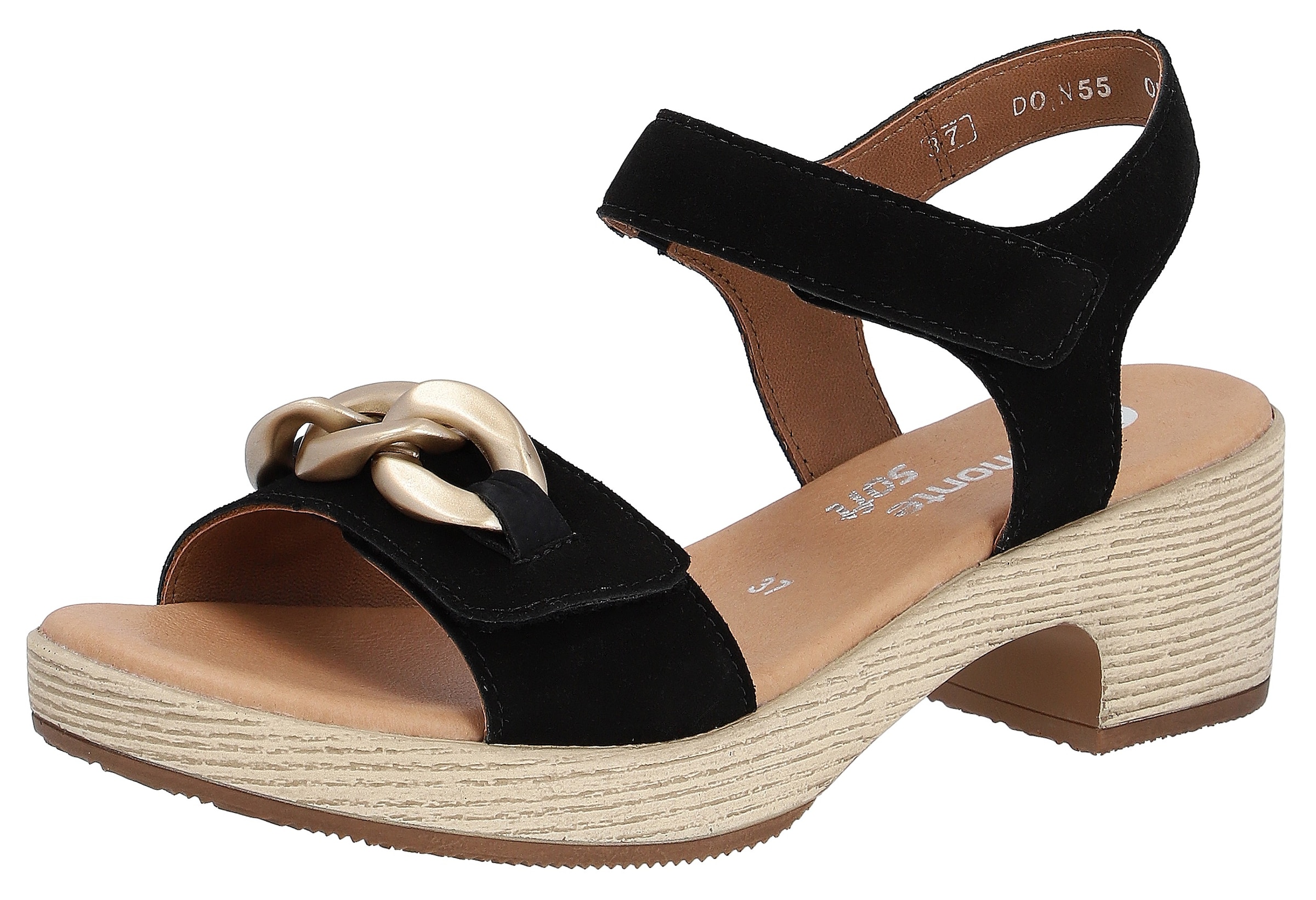 REMONTE Sandals in Black: front