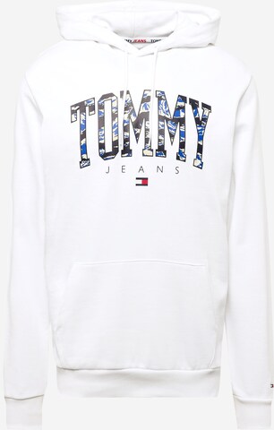 Tommy Jeans Sweatshirt in Wit: voorkant