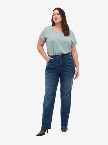 Zizzi Regular Jeans 'STRAIGHT' in Blau