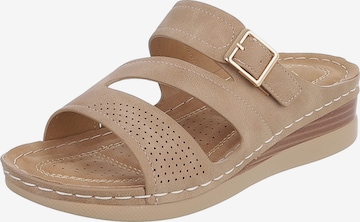 Ital-Design Mules in Brown: front
