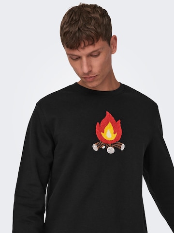 Only & SonsSweater majica 'OLIVER' - crna boja