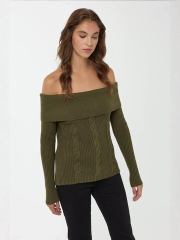 Hiccup Pullover in Grün: Vorderseite