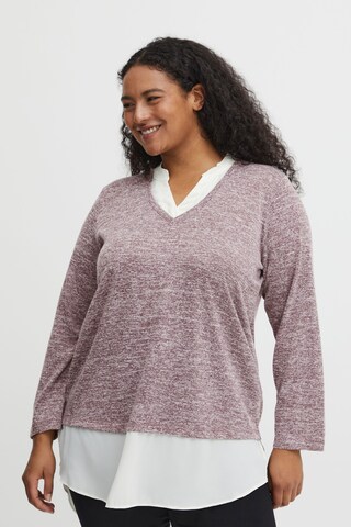Fransa Curve Sweater 'REXAN' in Purple: front