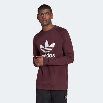 ADIDAS ORIGINALS Sweatshirt 'Adicolor Classics Trefoil' in Red: front