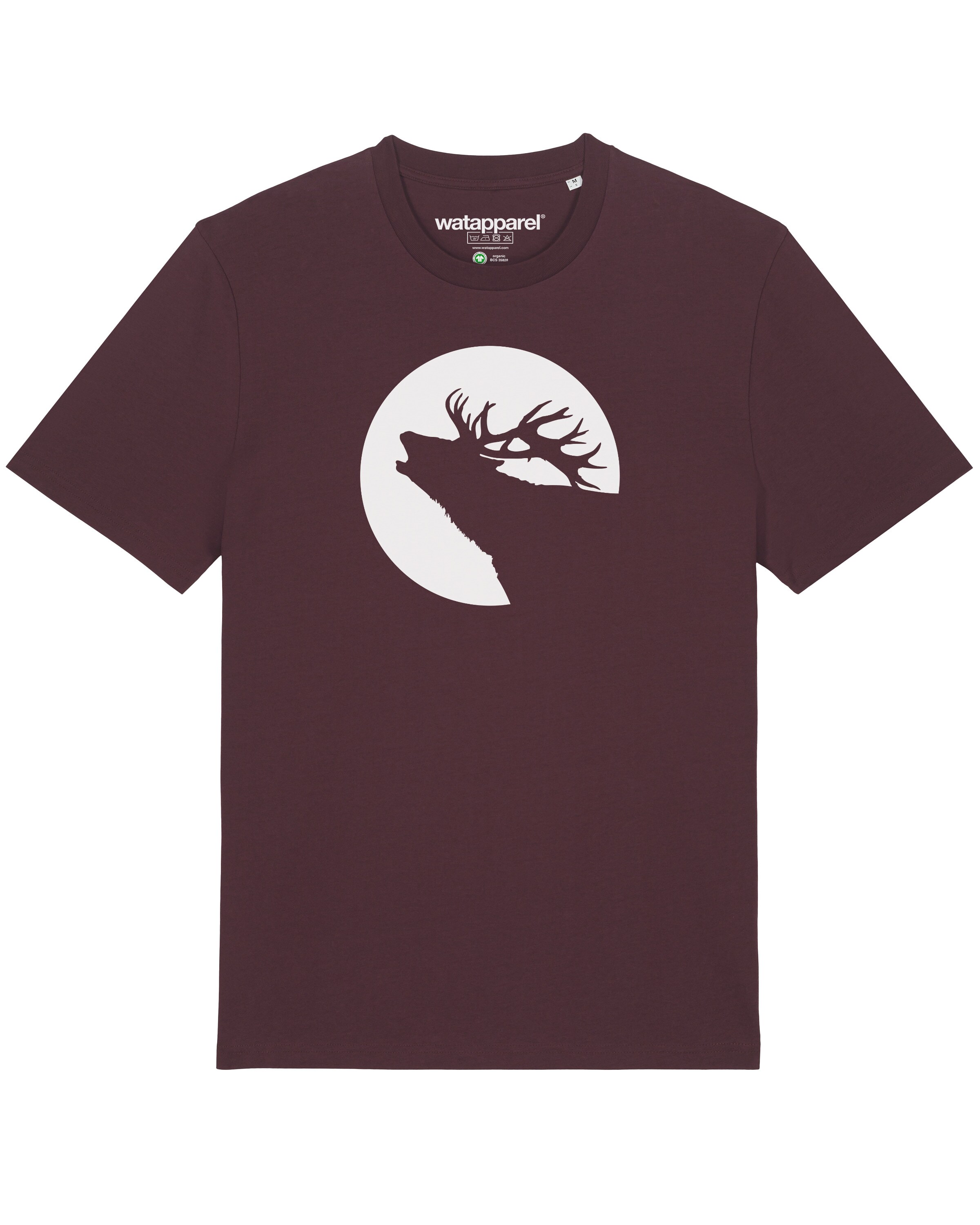 T-Shirt 'Röhrender Hirsch' Watapparel en rouge : devant