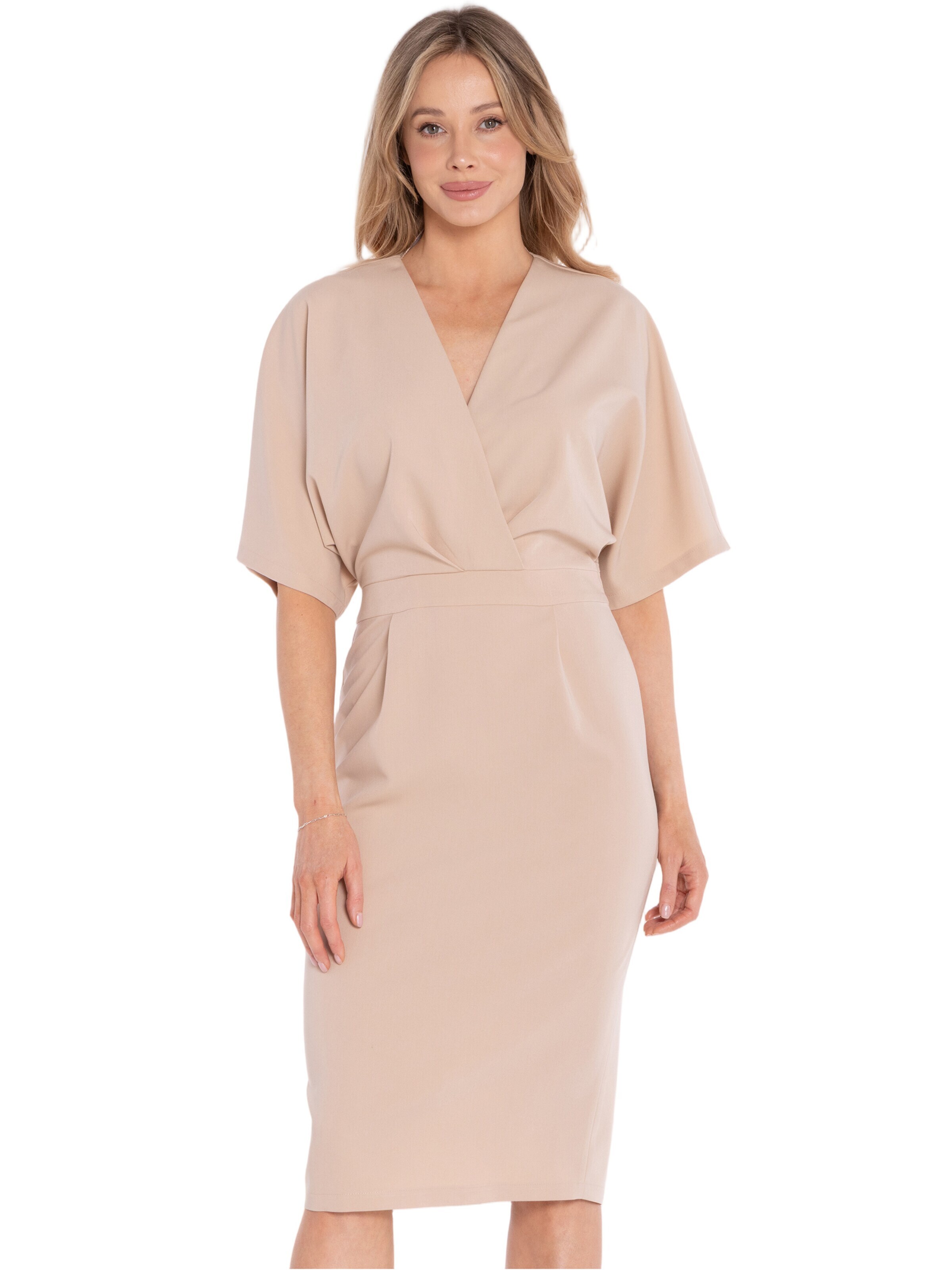 Rochie 'Sukienka midi z kopertowym dekoltem' de la Stylove pe bej
