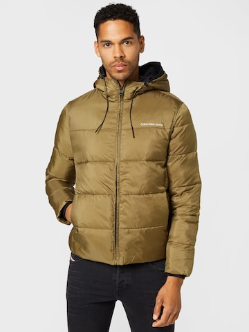 Calvin Klein Jeans Winter jacket in Green: front