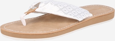 Flip-flops TOM TAILOR pe argintiu / alb, Vizualizare produs
