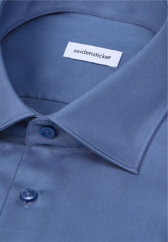 SEIDENSTICKER Slim fit Button Up Shirt in Blue
