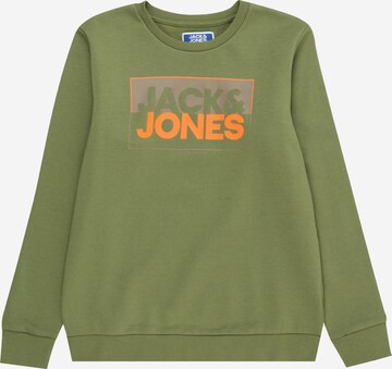 Jack & Jones Junior Μπλούζα φούτερ σε πράσινο: μπροστά