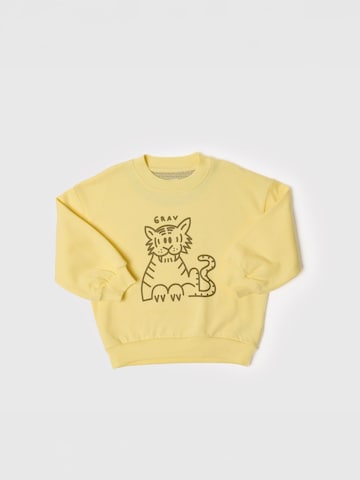 Maru + Bo Sweatshirt 'PRINTED TIGER SWEATSHIRT'‌‌‌‌‌‌‌‌‌ in Gelb: Vorderseite